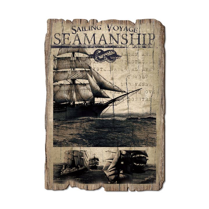 Sailing Voyage - Wood Rustic Nautical Postcards & Magnets for wholesale by DaydreamHQ