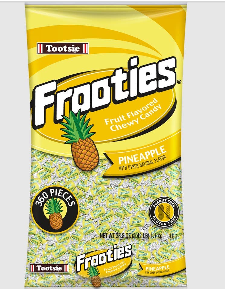 Grandpa Joe's Candy Shop - Wholesale Gummy - Frooties Bulk, Pineapple 38.8oz Bag