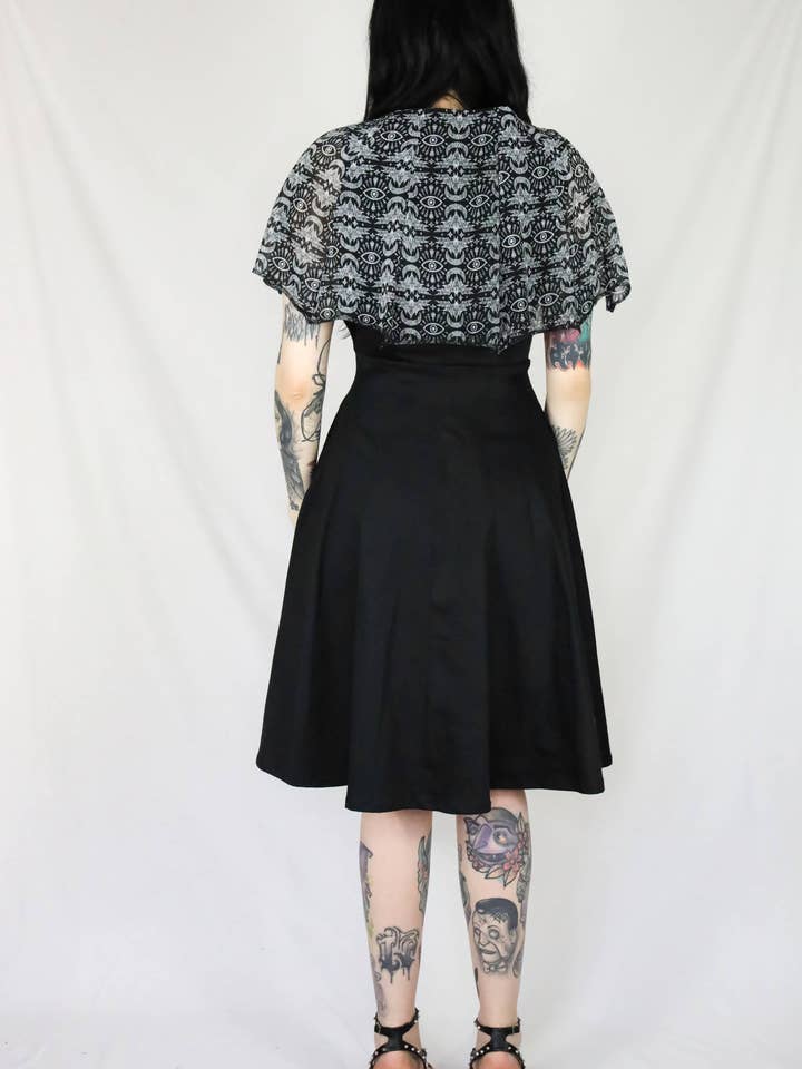 Timeless London - Wholesale Dress - Women's - Alternative V-Neck Midi Batwing Cape Dress1