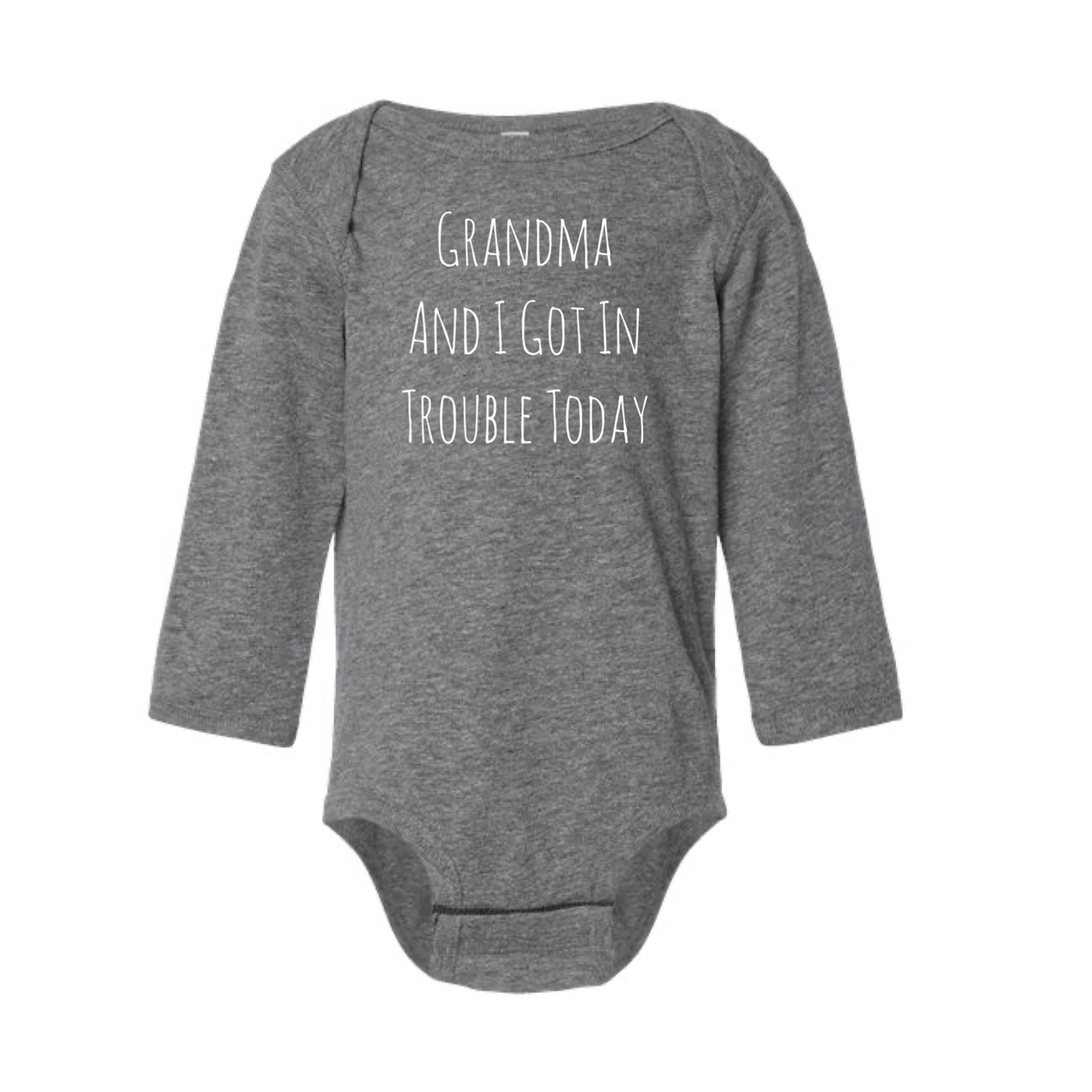 dkhandmade - Wholesale Bodysuit (Non-Footed) - Baby - GRANDMA AND I GOT IN TROUBLE TODAY BABY ONESIE5