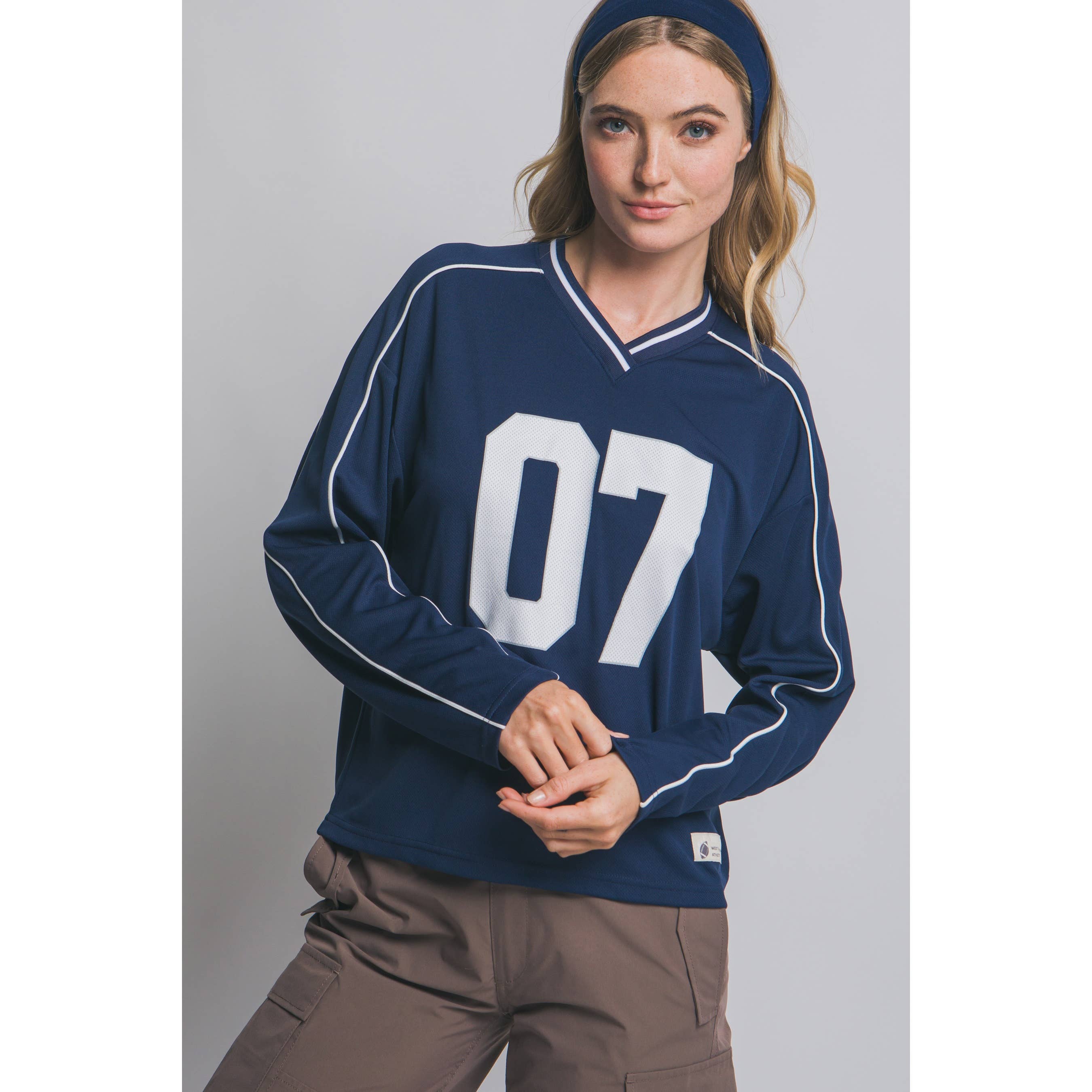 Style Up - Vente T-shirt sérigraphié – femme - Haut de maillot à manches longues inspiré du varsity5