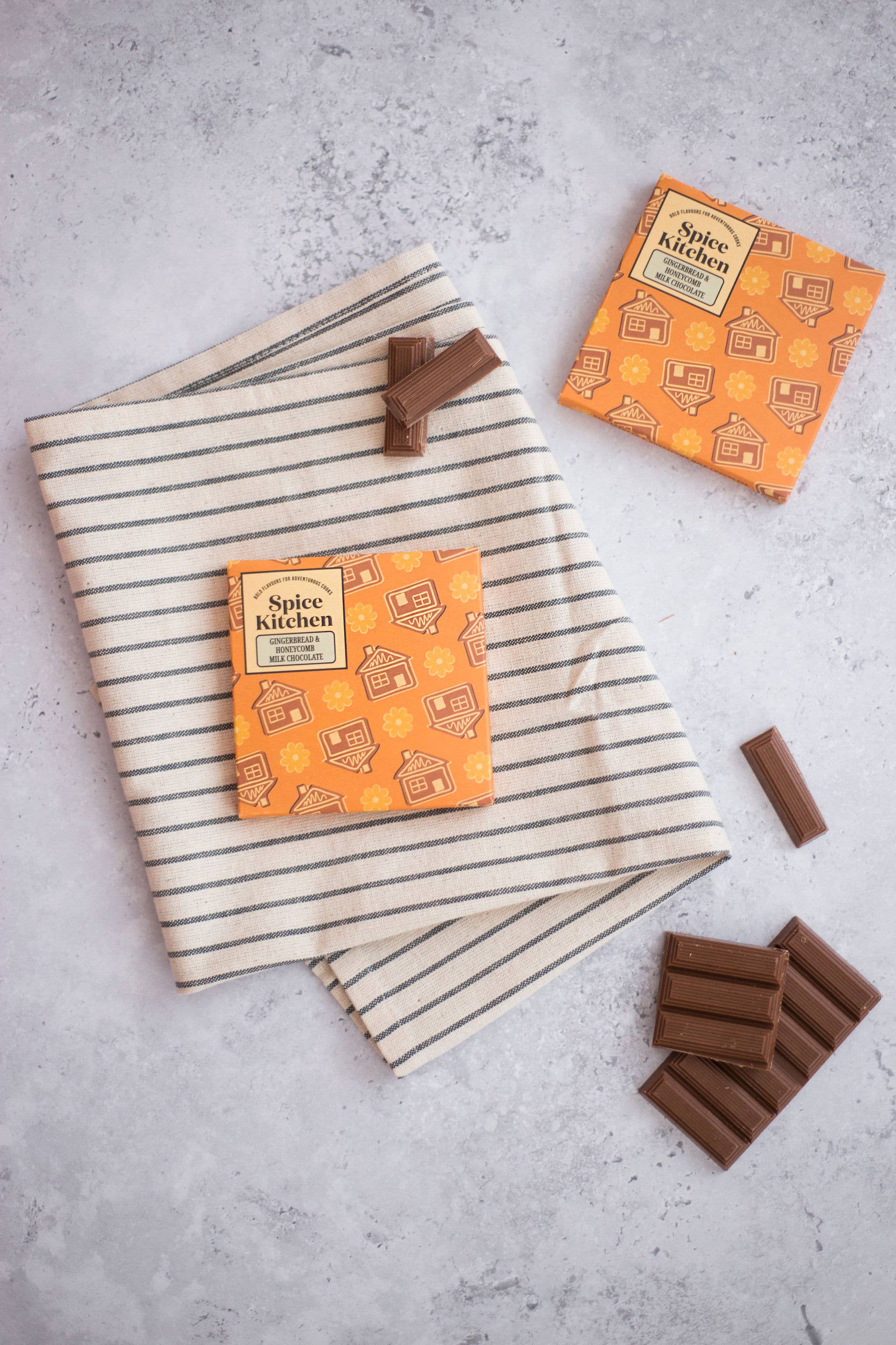 Spice Kitchen – wholesale Chocolate bar – Gingerbread & Honeycomb Milk Chocolate Bar (80g)0