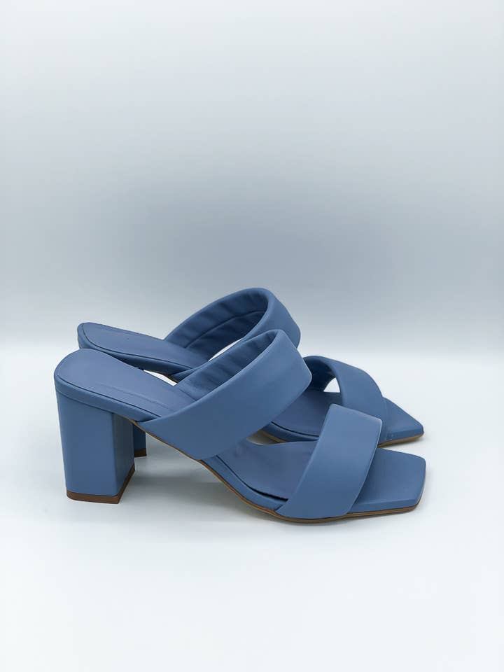 Bella Blue Mules for wholesale by Portamento