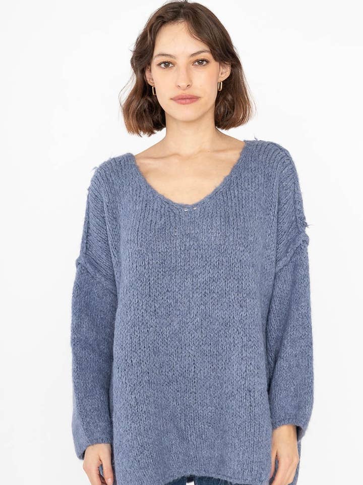 Mohairuld sweater 5269 til efterår og vinter for engroshandel hos LINEN & COTTON HOUSE