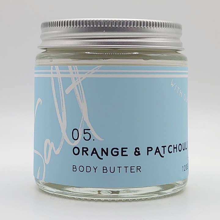 Orange & Patchouli Body Butter for wholesale by Salt Skincare