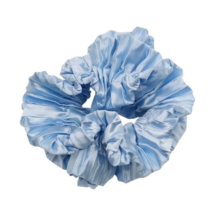 Volanta scrunchie azul claro por atacado de PIPOL