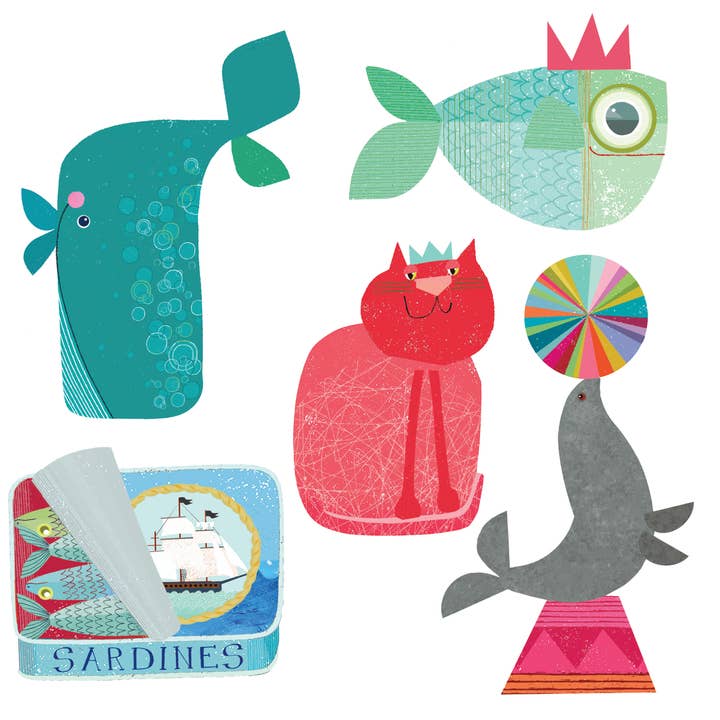 Collection d'étiquettes-cadeaux nautiques TG06 pour la vente par Kali Stileman Publishing