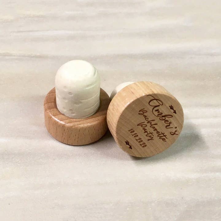 Logo Party Wine Stoppers and other Purchase Wholesale personalized wine stoppers. Free Returns & Net 60 Terms on Faire trending on Faire.