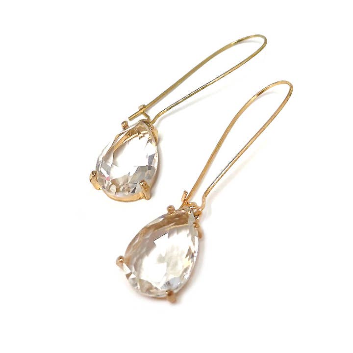 StarryNYC - Wholesale Dangle Earrings - Teardrop Glass Bead 14mm x 18mm w/ Kidney Wire Earrings10