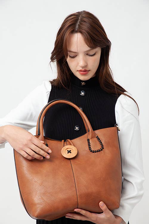 Bessie London - Vendita all'ingrosso Borsa tote - Donna - Bessie London Borsa Classica Tote con Sacca Interna11