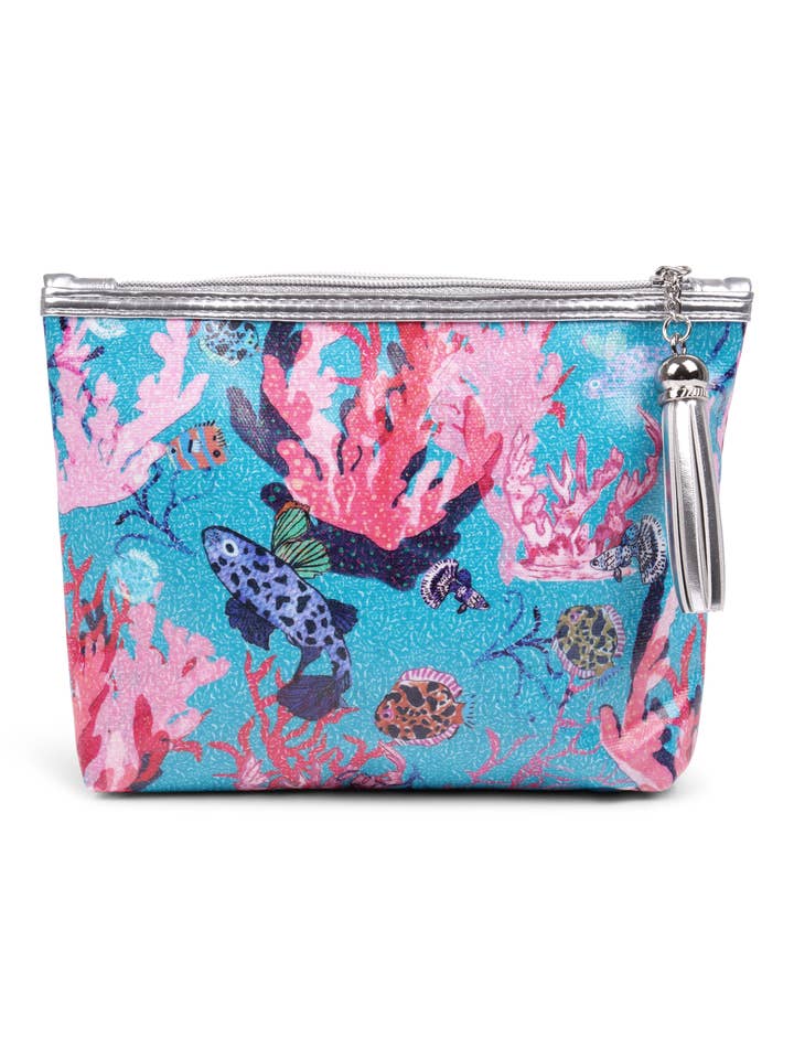 Klassische Schminktasche / "Unterwasser-Koralle" für den Großhandel von Jessica Russell Flint