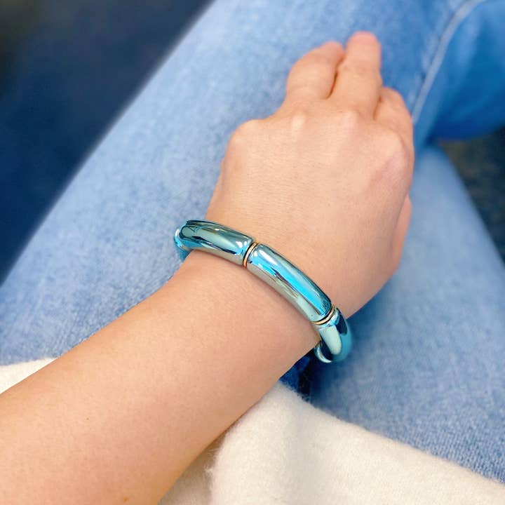 Ellison+Young - Wholesale Bangle Bracelet - Colored Tube Stretch Bracelet5