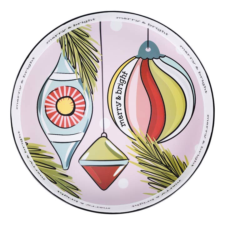 Merry & Bright Cake Stand- Holiday Décor for wholesale by Glory Haus