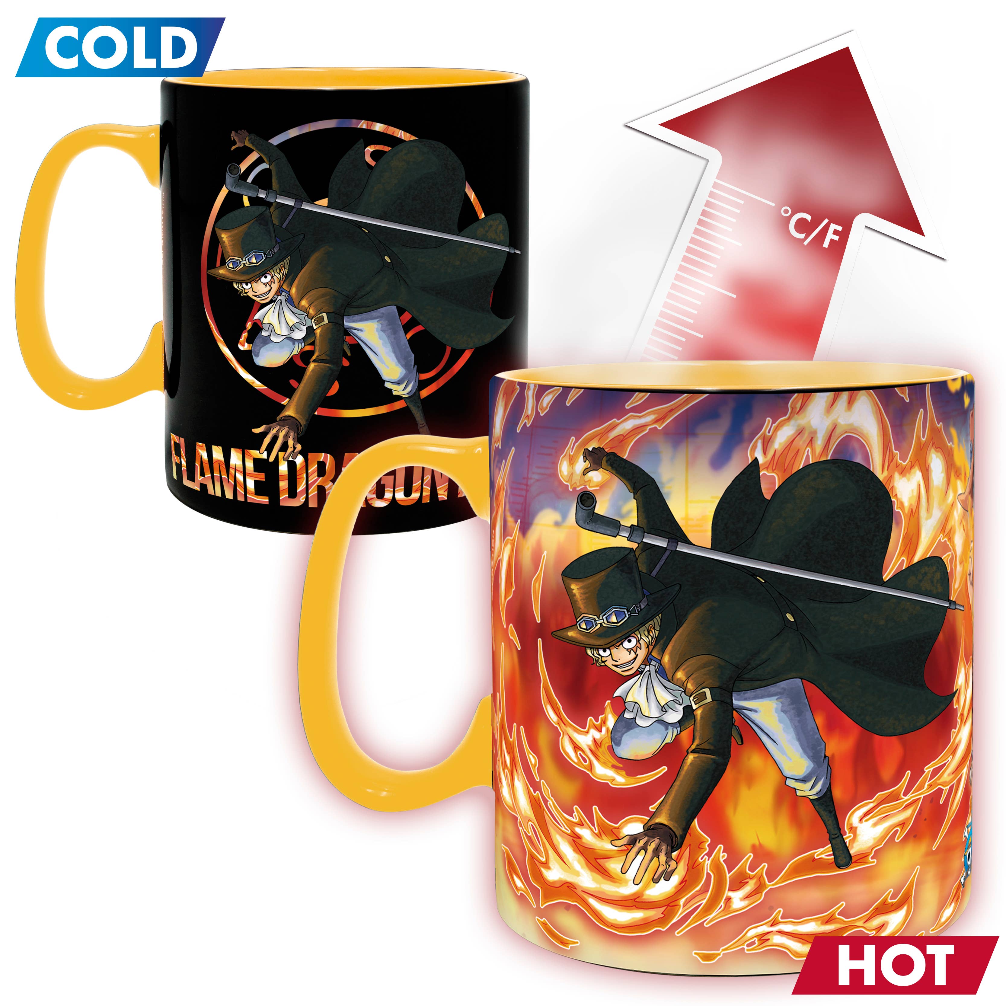 ABYstyle - Vente Tasse à café - One Piece – Mug Thermoréactif “Luffy & Sabo” (450 ml)1