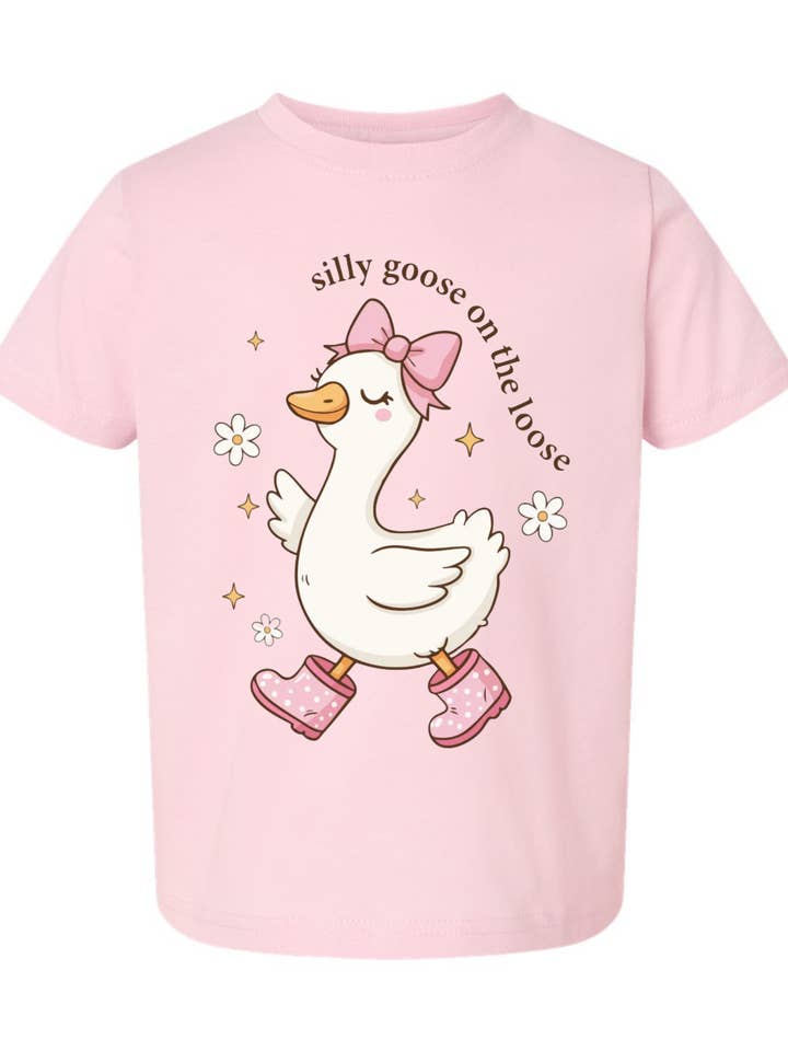 Silly Goose On The Loose T-Shirt | Spring Toddler Shirt | Cute Girls T-Shirt For Spring for wholesale by Arlo.Hendrix LLC