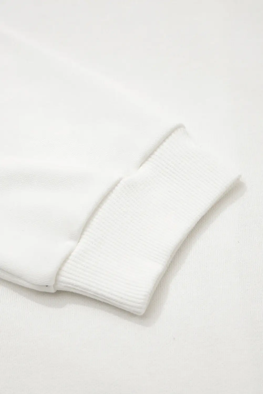 White Exposed Seam Detail Color Block Patch Pocket Sweatshirt for wholesale on Faire6