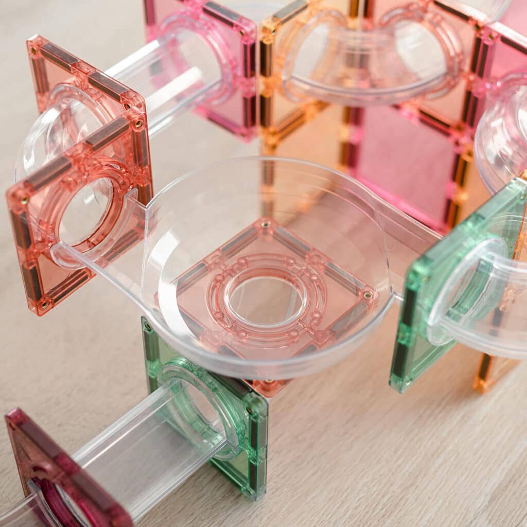 CONNETIX - Wholesale Building Set - Kids - CONNETIX Pastel Ball Run Expansion Pack, 80 Pieces7