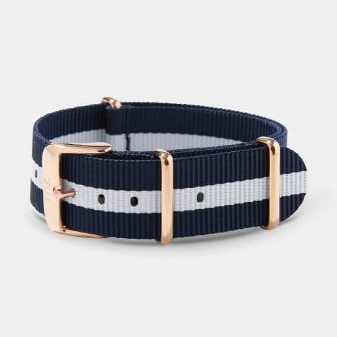 Blå-vit-rosa nylonrem för wholesale av Meerzeit