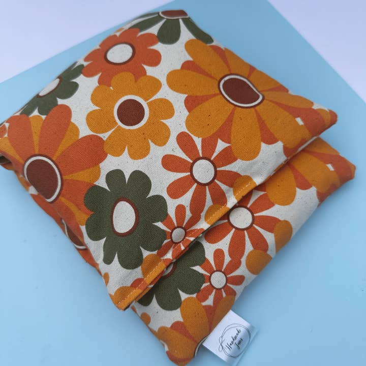 Handmade Jems - Wholesale Heating pad - Orange Floral Lupin Heat Pack 2