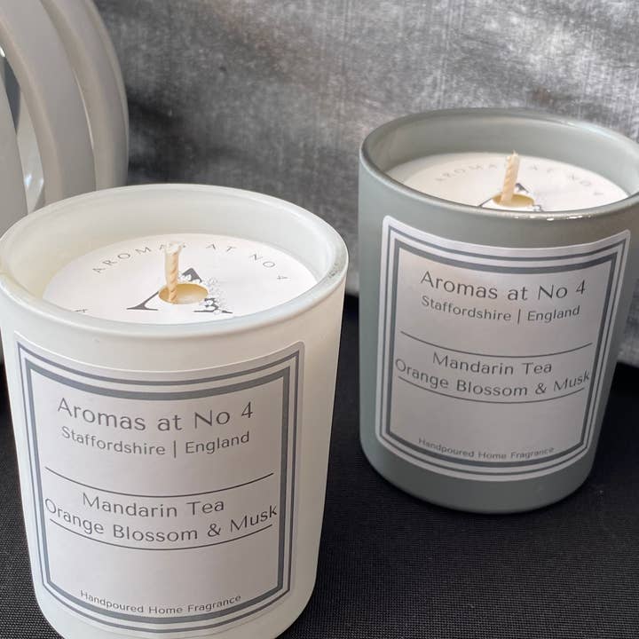 Mandarin Tea, Orange Blossom & Musk Signature Candle for wholesale by Aromas at No 4