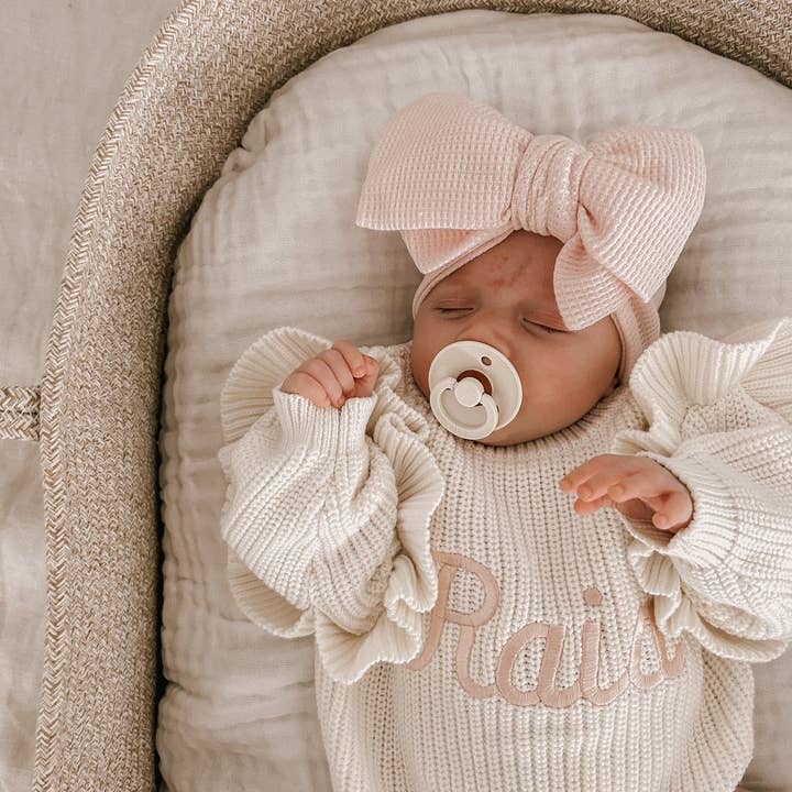 FRILL KNIT JUMPER - WHITE and other Purchase Wholesale baby sweater set. Free Returns & Net 60 Terms on Faire trending on Faire.