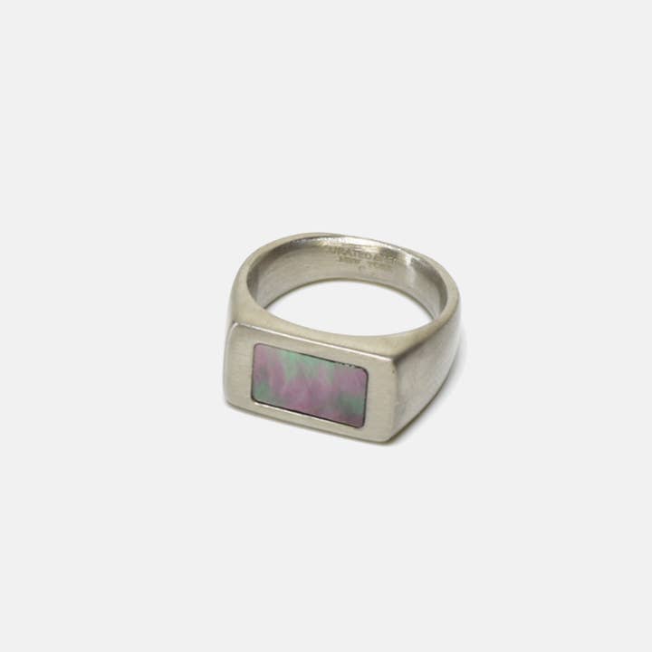 Curated Basics - Wholesale Signet Ring - Mother of Pearl Inlay Ring