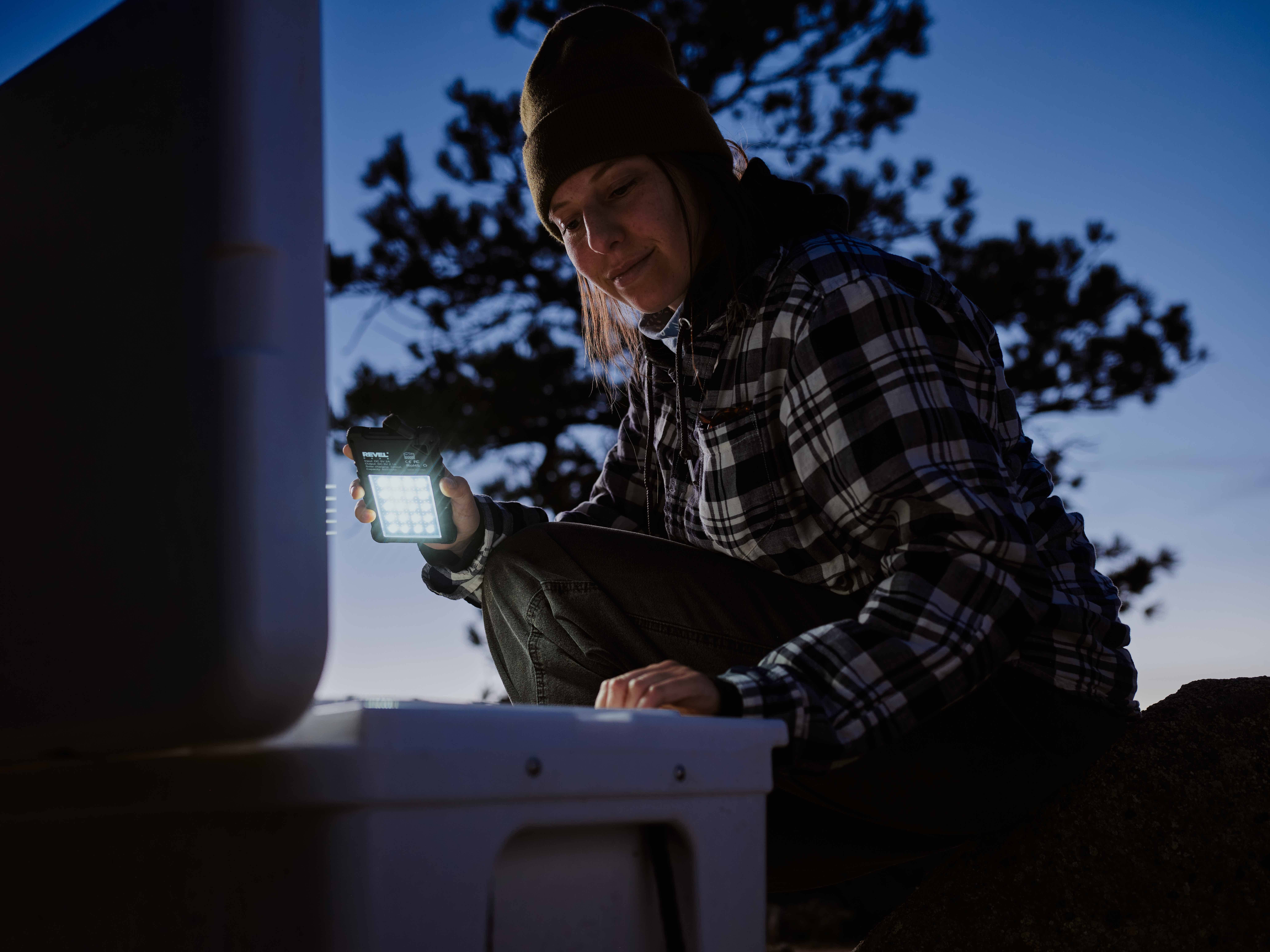 Revel Gear - Wholesale Portable Charger - Day Tripper™ 8000 mAh Solar Battery + 1000 Lumen LED Light4