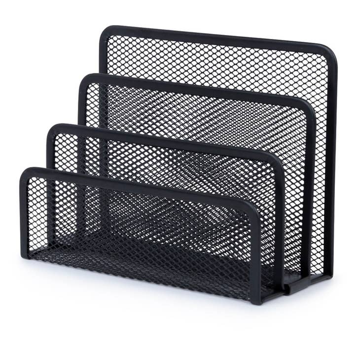 3 Slot Mesh Document Sorter, Black for wholesale by YBM HOME INC.