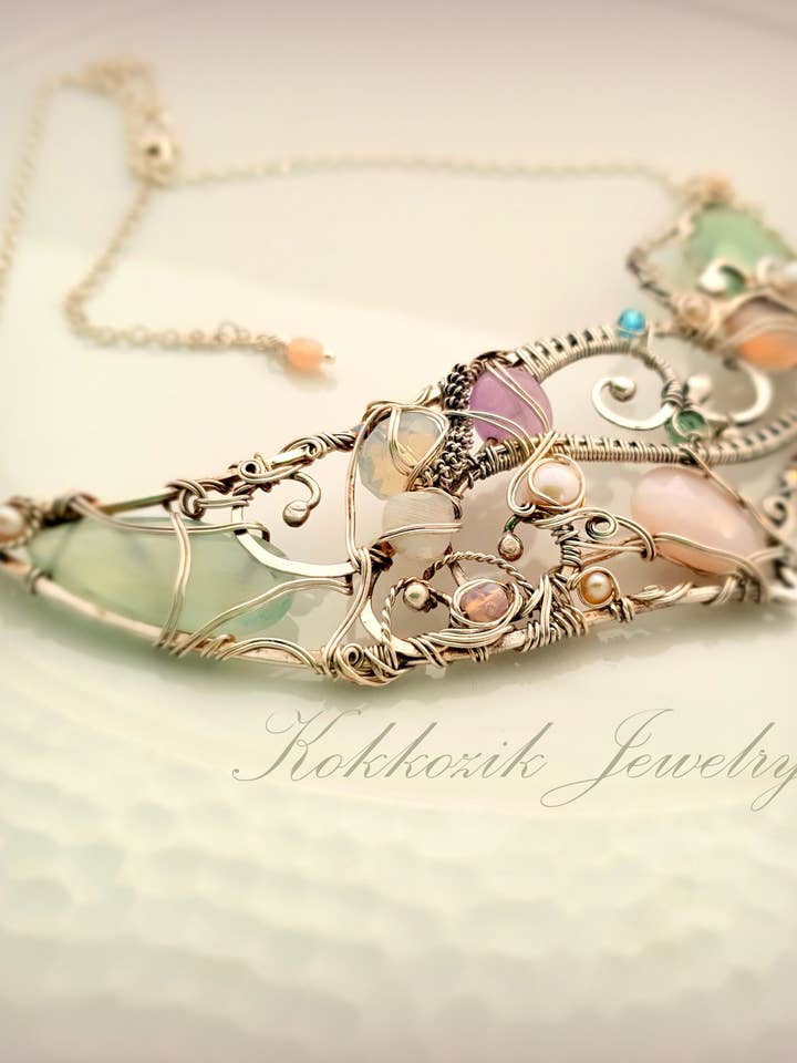 “Longing for spring” necklace for wholesale by Kokkozik Jewelry