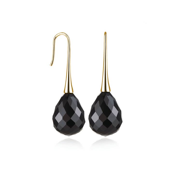 KAGI - Wholesale Dangle earrings - Kagi Rose Gold Jet Opera Earrings