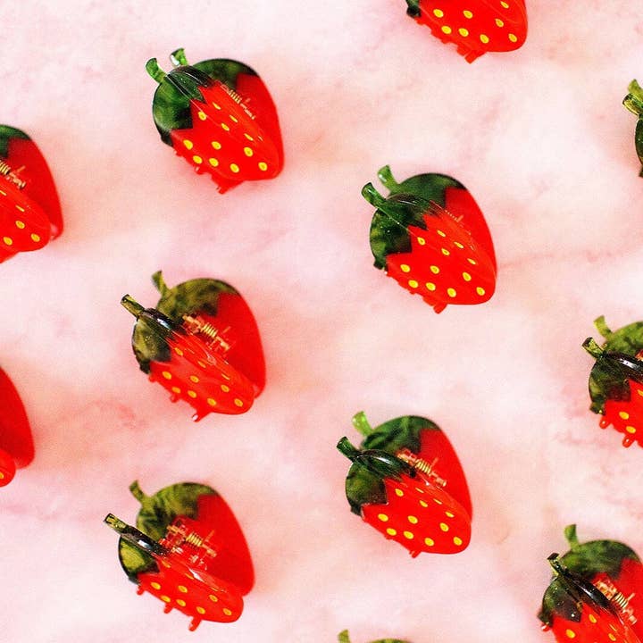 Jenny Lemons - Wholesale Hair Clip - Women's - Mini Strawberry Hair Claw Clip