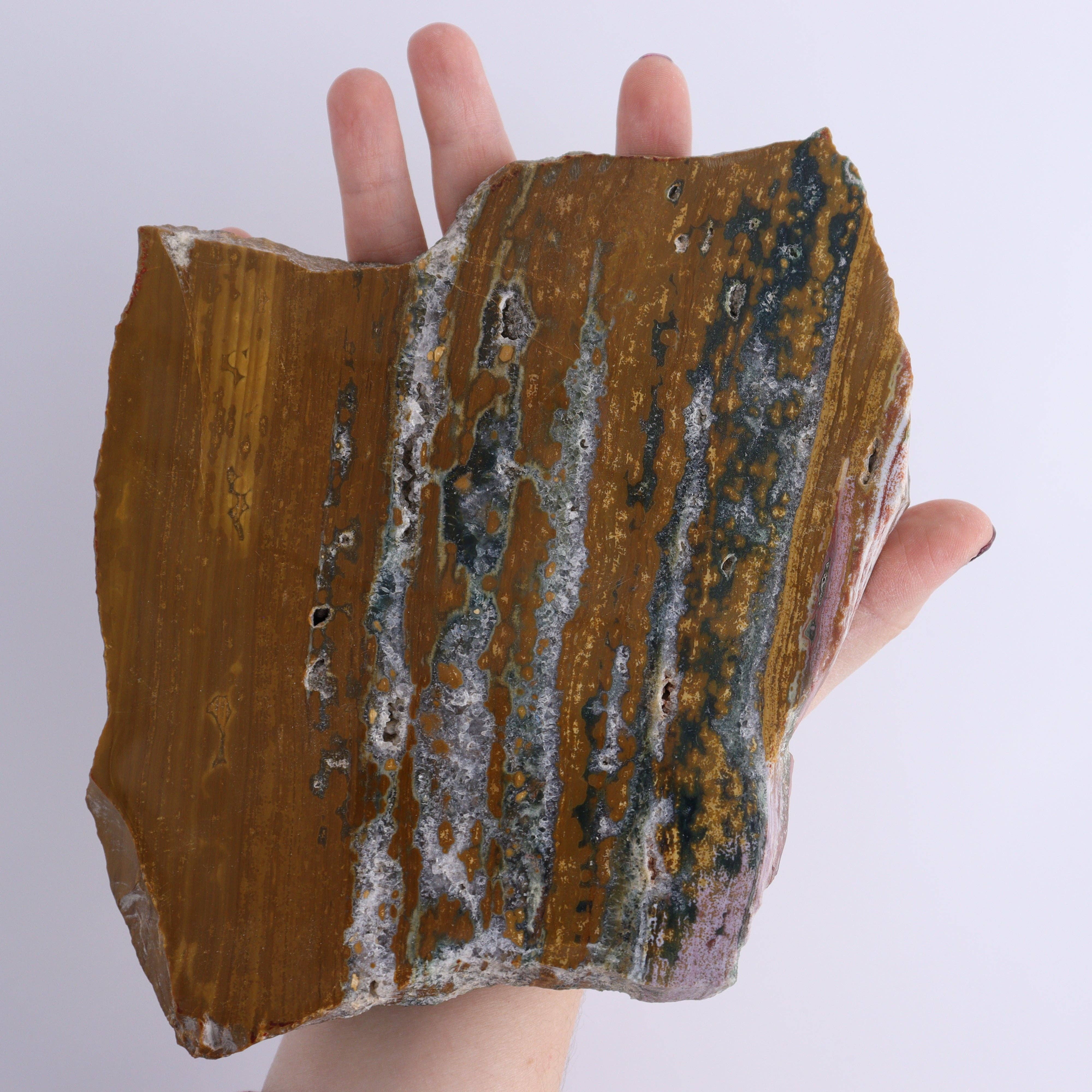 Mi Esperanza Minerals - Wholesale Spiritual Stone/Crystal - Ocean Jasper Slices & Slabs Set of 35