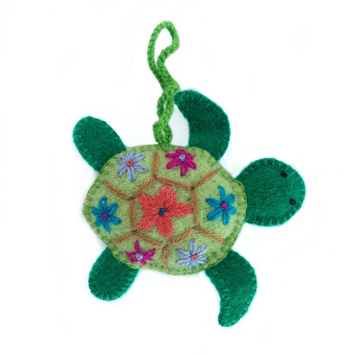 Ornaments 4 Orphans - Wholesale Ornament - Sea Turtle Embroidered Wool Christmas Ornament5
