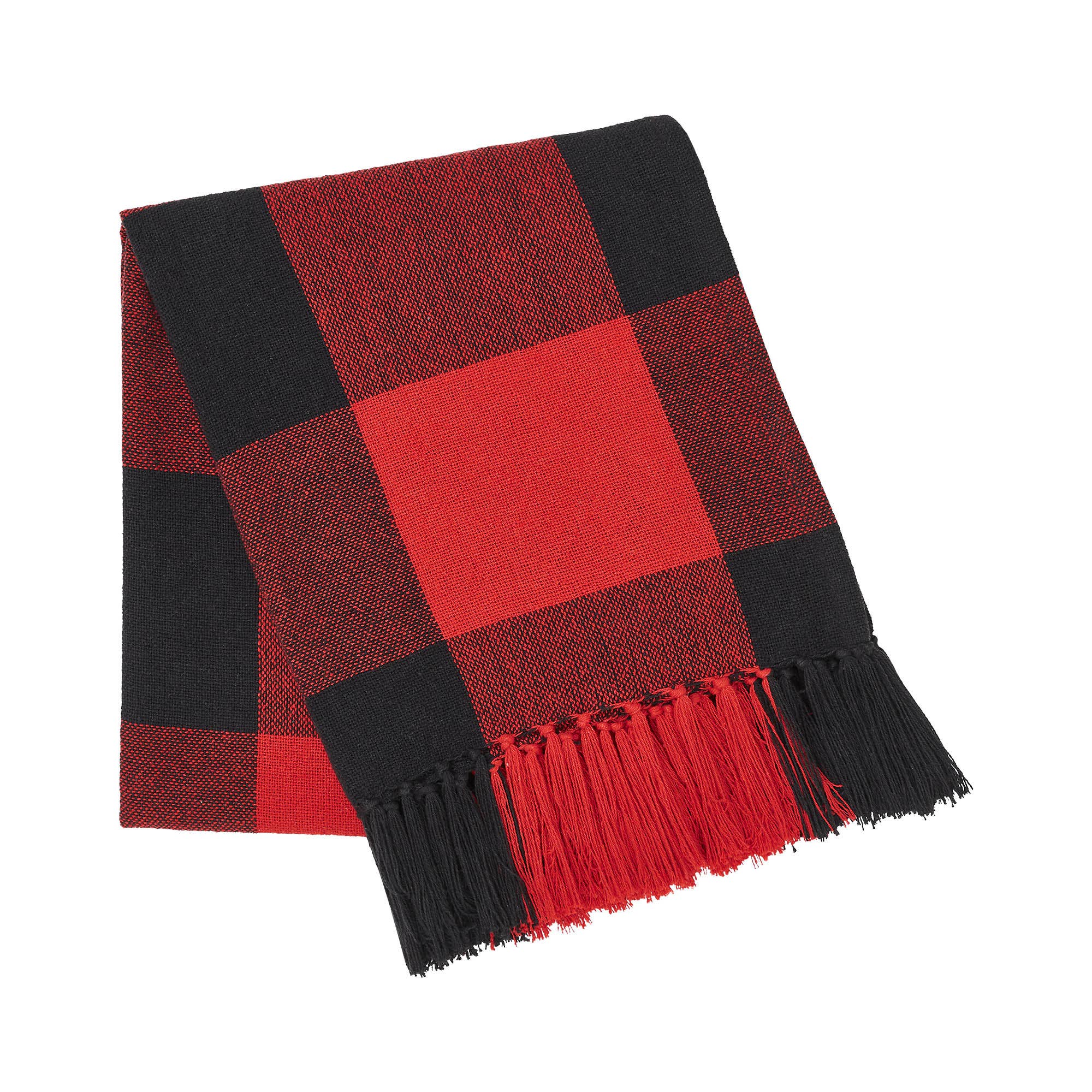 VHC Brands - Vente Plaids - Couvre-lit tissé Harper Red Black Buffalo Check 50 x 602