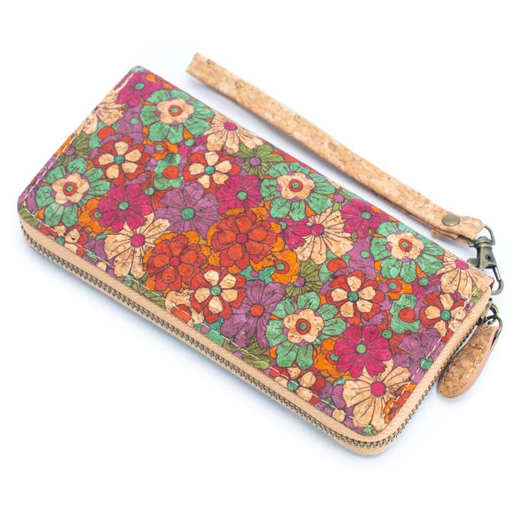 Meninas Bonitas Cork – Engroshandel Tegnebog - Dame – Forskellige mønstre naturlige kork kvinder lynlås kort tegnebog- Vegan Cork Wallet BAG-22166