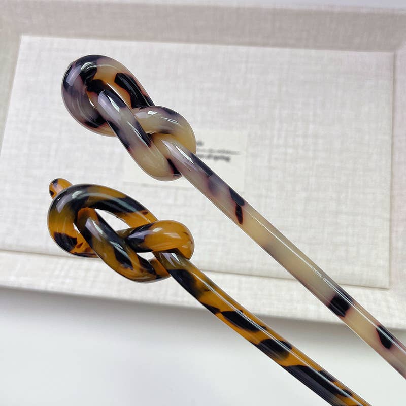 Tourtiwi - Vente Épingles à cheveux - Baguettes à cheveux en acétate élégantes et complexes avec détails de nœuds4