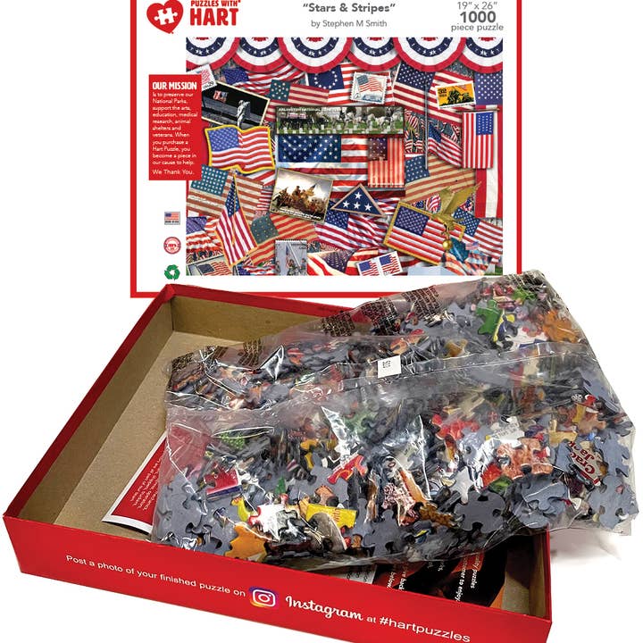 Hart Puzzles - Wholesale Puzzle - Adult - Stars & Stripes by Steve Smith