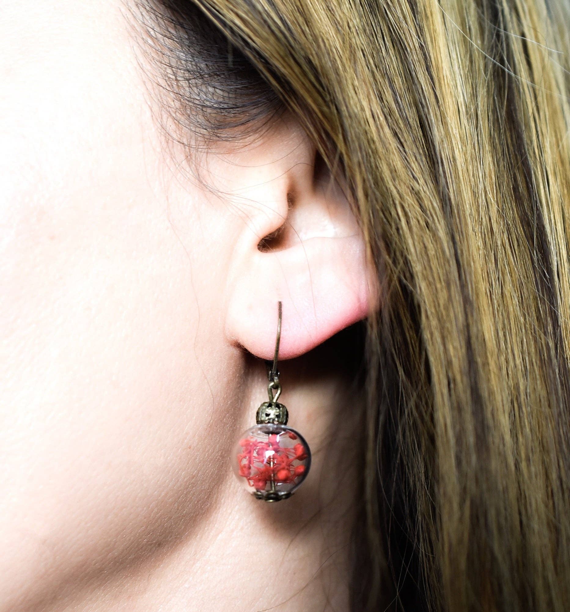 MadamLili - Wholesale Dangle Earrings - Summer joy III real flower earrings - VINOHR-146