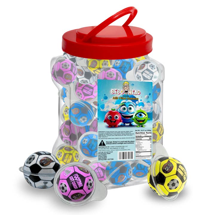 Soccer: Jelly-Filled Popping Gummy Balls for wholesale by Dare Online LLC