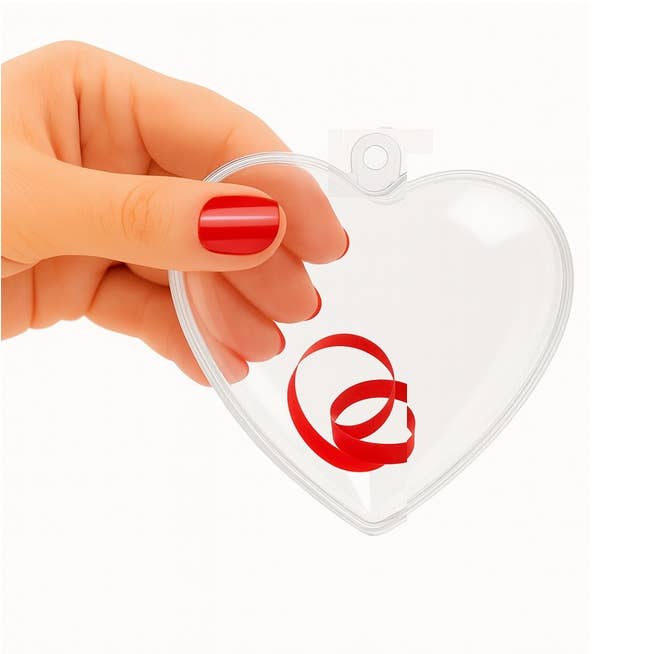 Factory Direct Craft – wholesale Ornament set – 60mm (2.36 in) Clear Acrylic Fillable Heart Ornament 0