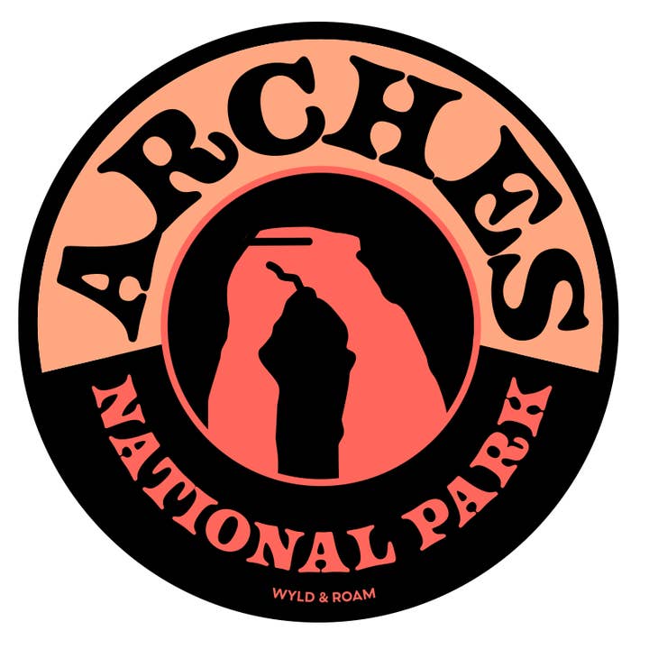 Arches National Park Sticker for wholesale by Wyld & Roam
