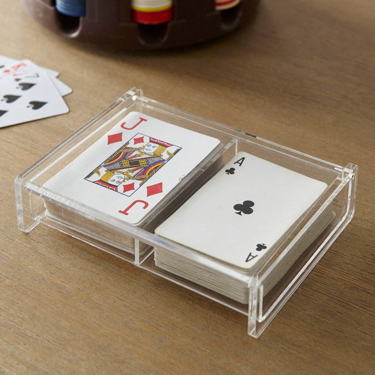 Huang Acrylic - Wholesale Playing Cards - Two Deck Playing Cards Box For Poker, Bridge0