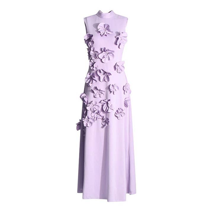 Sanyao Fashion - Wholesale Dress - Women's - SY165 Handmade 3D Floral Dress - Autumn Elegance