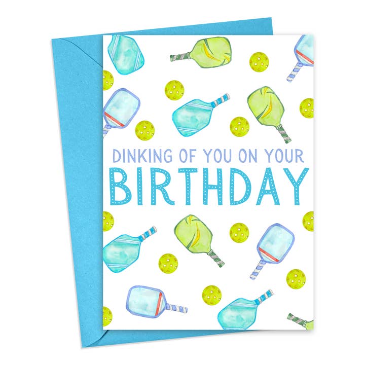 Pickleball Birthday Card Pickleball Gifts Greeting Cards for wholesale by R is for Robo