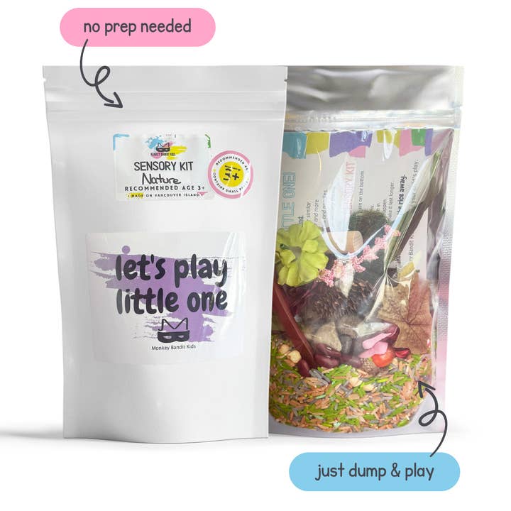 Easy Forest & Nature Sensory kit - dump and play bag for wholesale by monkey bandit kids