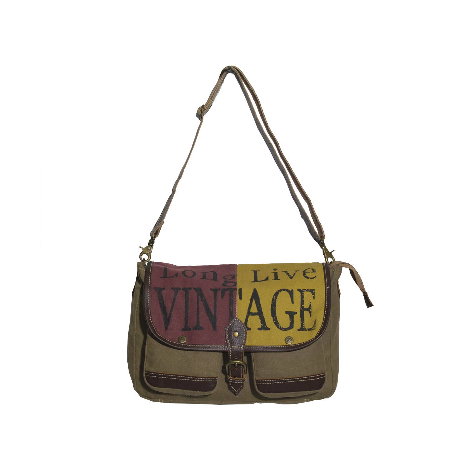 Hopofly Bags - Wholesale Messenger Bag – Women’s - Canvas & Leather Women's Vintage Messenger