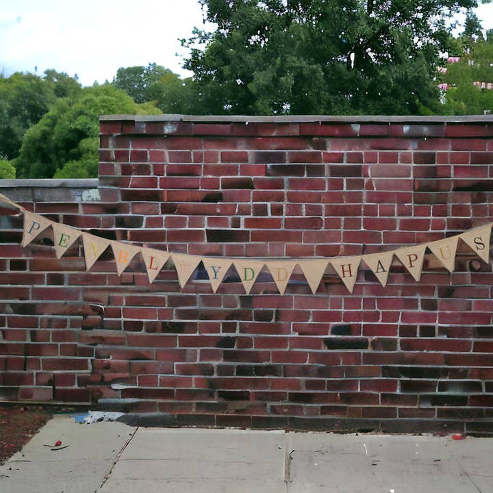 Banderines de cumpleaños bordados personalizados para venta al por mayor de Moose & Co