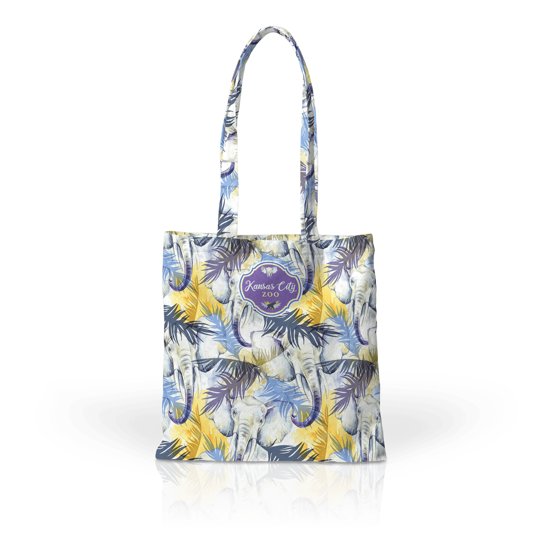 Matrix - Wholesale Tote Bag - Women's - Customizable Poly 4CP Bestie Tote: Hidden Elephants0