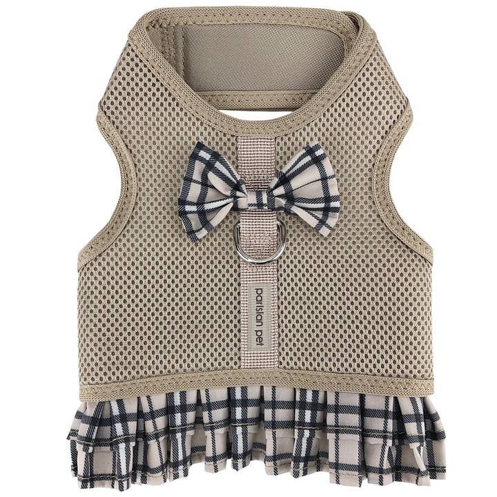 Parisian Pet® - Wholesale Pet Harness - Dog - Harness Dress Khaki Plaid – Functional Dog Harness