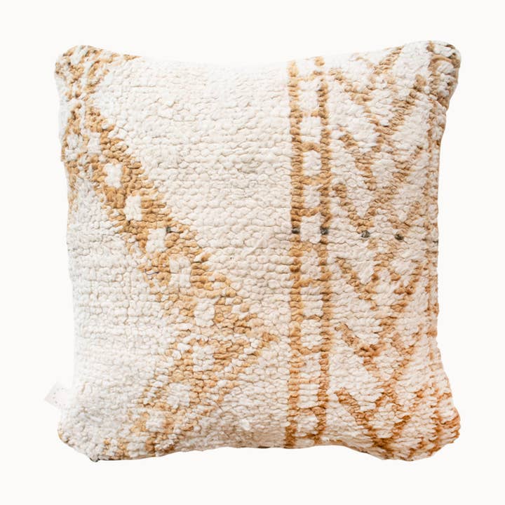 Upcycled Moroccan Beni Ourain Pillow for wholesale by Apartment F - shipping from Austin, TX. No tariffs